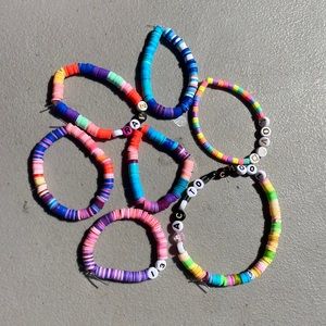 assorted clay bead bracelets!